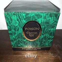New Open Box Christian Dior Paris Poison Perfume Dusting Powder 7 oz Vintage