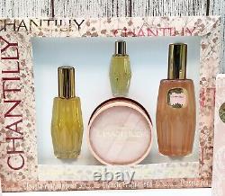 New Vintage Dana CHANTILLY Gift Set Perfume Lot withDusting Powder & Body Oil