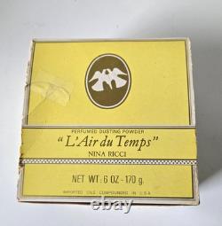 Nina Ricci L'air Du Temps 6 Oz Vintage Perfumed Dusting Powder (new With Box)