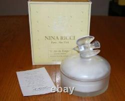 Nina Ricci L'air Du Temps Perfumed Dusting Powder Lalique Crystal Original