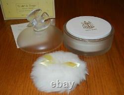 Nina Ricci L'air Du Temps Perfumed Dusting Powder Lalique Crystal Original