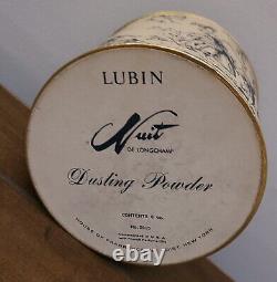 Nuit de Longchamp Parfum Dusting Powder 8 Oz Sealed in Box Vintage Lubin New
