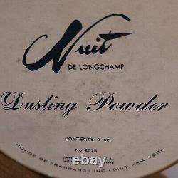 Nuit de Longchamp Parfum Dusting Powder 8 Oz Sealed in Box Vintage Lubin New
