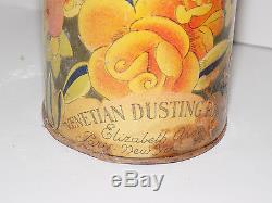 RARE 1920s Vtg Perfumed Venetian Dusting Powder by Elizabeth Arden Rose Geranium