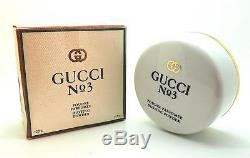 RARE GUCCI No 3 PERFUMED DUSTING POWDER 120g SEALED 1985 VINTAGE INCLUDES PUFFER