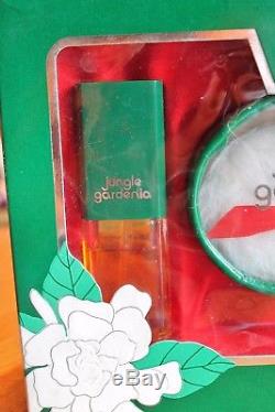RARE NIB Gift Set Tuvache Jungle Gardenia Perfume/Dusting Powder/Soap Bundle