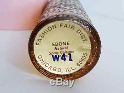 RARE Vtg Fashion Fair Ebone' 2 oz Cologne Spray 4 oz Perfume Dusting Powder Set