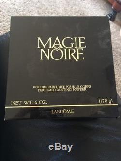 RARE Vtg Lancome Magic Noire Perfumed DUSTING POWDER 6 oz. IN BOX, OFFERS