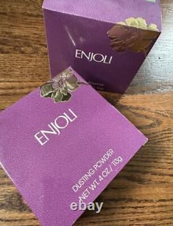 REVLON ENJOLI PERFUMED DUSTING POWDER Large Size 4 OZ VINTAGE LOT OF 2