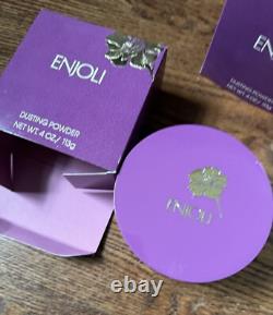REVLON ENJOLI PERFUMED DUSTING POWDER Large Size 4 OZ VINTAGE LOT OF 2