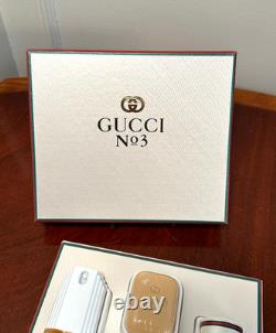 Rare GUCCI No. 3 Parfum/Perfume, Dusting Powder & Bar Soap Gift Set In Box