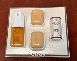 Rare GUCCI No. 3 Parfum/Perfume, Dusting Powder & Bar Soap Gift Set In Box