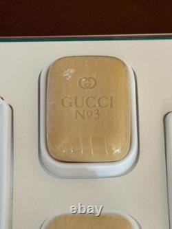 Rare GUCCI No. 3 Parfum/Perfume, Dusting Powder & Bar Soap Gift Set In Box