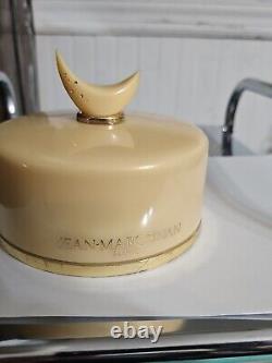 Rare Jean Marc Sinan Fragrance Dusting Powder, Vintage Talcum Powder Bowl & Puff
