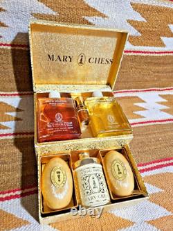 Rare Mary Chess Perfume Toilet Water Bath Essence Soap Dusting Pwdr Box Set Nib
