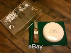 Rare Vintage Bnd New Jungle Gardenia Tuvache Perfume Dusting Powder Gift Set Box