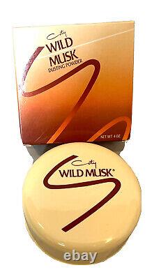 Rare! Vintage NEW Coty Wild Musk Dusting Powder 4.0 Oz New in Box