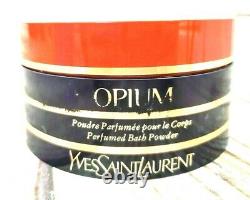 Rare Vintage YSL Opium Perfumed Bath Body Dusting Powder 6 oz New Sealed Puff