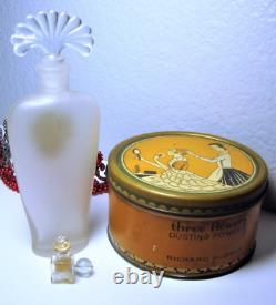 Richard Hudnut Three Flowers Mini Perfume & Toilet Water Bottle, Dusting Powder