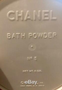 SANITIZED Vintage CHANEL NO 5 Perfumed Dusting BATH POWDER 8 oz Nearly Full