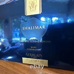 SHALIMAR GUERLAIN PERFUMED DUSTING POWDER 4.4oz/125g In Box 2001 NOS Rare