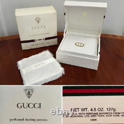 Sealed Authentic GUCCI Perfumed Dusting Powder withPuff 4.5 oz/127g in Box #12699