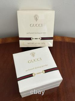 Sealed Authentic GUCCI Perfumed Dusting Powder withPuff 4.5 oz/127g in Box #12699