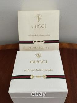 Sealed Authentic GUCCI Perfumed Dusting Powder withPuff 4.5 oz/127g in Box #12699