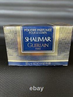 Shalimar Guerlain Perfume Dusting Body Powder 4.4 oz Boxed With Powder Puff