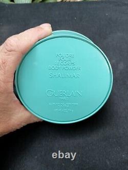 Shalimar Guerlain Perfumed Body Dusting Powder 4 Oz 114g Sealed Aqua Color Vtg