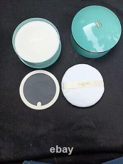 Shalimar Guerlain Perfumed Body Dusting Powder 4 Oz 114g Sealed Aqua Color Vtg