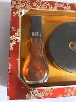 TABU Vintage Gift Set 1.5 oz Spray Cologne + 4 oz Dusting Powder + Mini
