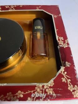 TABU Vintage Gift Set 1.5 oz Spray Cologne + 4 oz Dusting Powder + Mini
