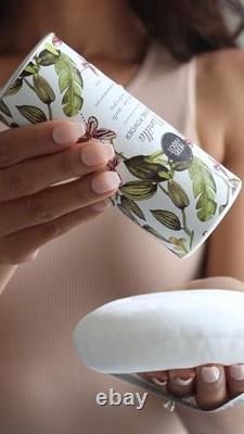 Talc-Free Body Powder Gift Set 3 Scents Lavender, Rose, Vanilla, Large Puff