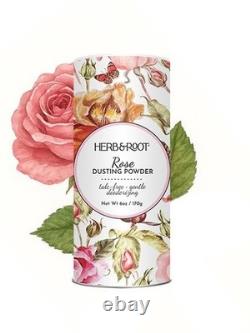 Talc-Free Body Powder Gift Set 3 Scents Lavender, Rose, Vanilla, Large Puff