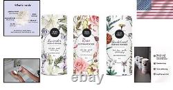 Talc-Free Perfumed Body Dusting Powder Set of 3 Rose, Lavender, Sandalwood