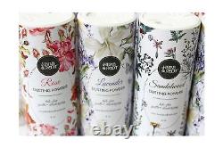 Talc Free Perfumed Body Dusting Powder Set of 3 with Rose, Lavender, and Sand