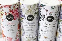 Talc Free Perfumed Body Dusting Powder Set of 3 with Rose, Lavender, and Sand