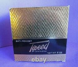 Tweed by Lentheric Perfumed Body Bath Powder & Puff 5 oz Factory Sealed Vintage