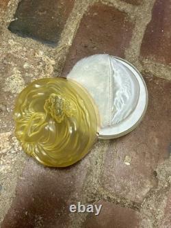 UNOPENED Vintage Ciara Perfumed Dusting Power 6 oz Amber Art Nouveau Lid NOS