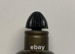 VINTAGE ART DECO LENTHERIC BLACK GLASS/POWDERED GOLD DUST PERFUME BOTTLE 1920s
