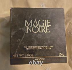 VINTAGE MAGIE NOIRE BY LANCOME PERFUMED DUSTING POWDER HUGE 6 OZ 170g. NEW