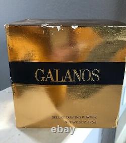 VINTAGE OLD FORMULA Galanos Perfume Dusting Powder 8.0 oz Original Box