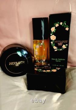 VINTAGE PAVLOVA PARIS 1922 Spray And Perfume Dusting Powder 4.0 oz120g NEW