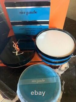 VINTAGE Rive Gauche Yves Saint Laurent Perfume SEALED Dusting Powder 6 oz Boxed