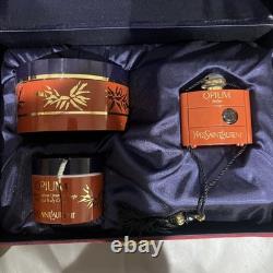 VINTAGE YSL OPIUM PERFUMED DUST POWDER 5.2oz, Parfum Extrait 7.5ml & Body Cream