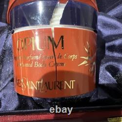 VINTAGE YSL OPIUM PERFUMED DUST POWDER 5.2oz, Parfum Extrait 7.5ml & Body Cream