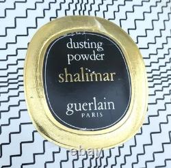 VTG 1960s Guerlain SHALIMAR 8 Oz (227g) Dusting Powder with Puff