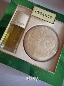 VTG Coty Emeraude 2 Pc Gift Set 1.5oz Cologne Spray & Dusting Powder In Box