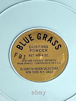 VTG. Elizabeth Arden BLUE GRASS Perfumed Dusting Powder 4 OZ. Sealed, Never Used